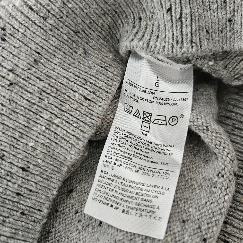 Banana Republic Gray Speckled Donegal Sweater